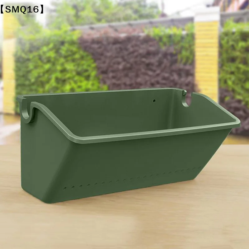 Garden Outdoor Plant Wall Flower Pot Container Wall Hanging Vertical Green Plastic Planting BoxSMQ