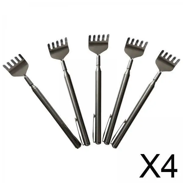 

Прочный скребок для спины из нержавеющей стали, телескопическая ручка для мужчин, женщин, пожилых людей, облегчение зуда в домашнем офисе