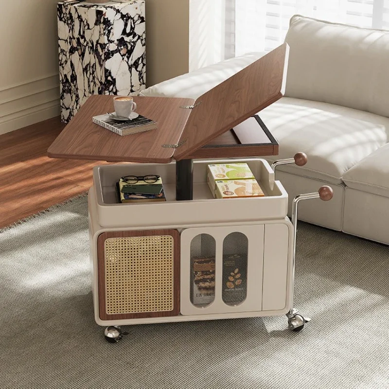 

Movable coffee table small apartment household tea table folding and lifting living room