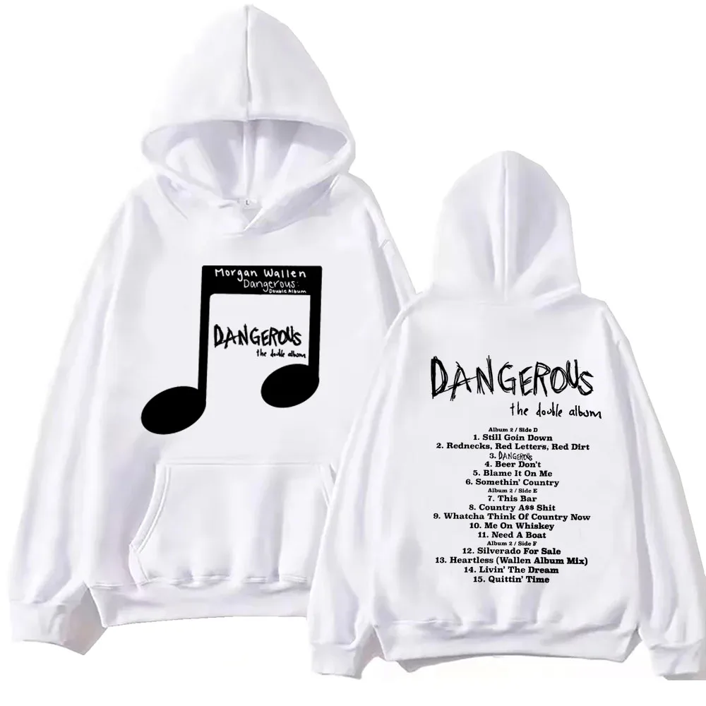 2024 Dangerous: The Double Album Morgan Wallen Hoodie Tops Long Sleeve Sweatshirt Music Fans Gift Spring Summer Casual