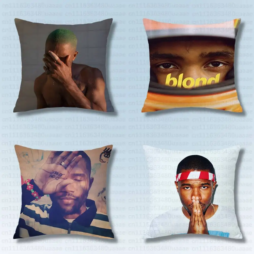 F-Frank Blonde Ocean Channel Orange Printed Cushion Pillow Case Covers Fantasy Inspired Sofa Home Room Decor