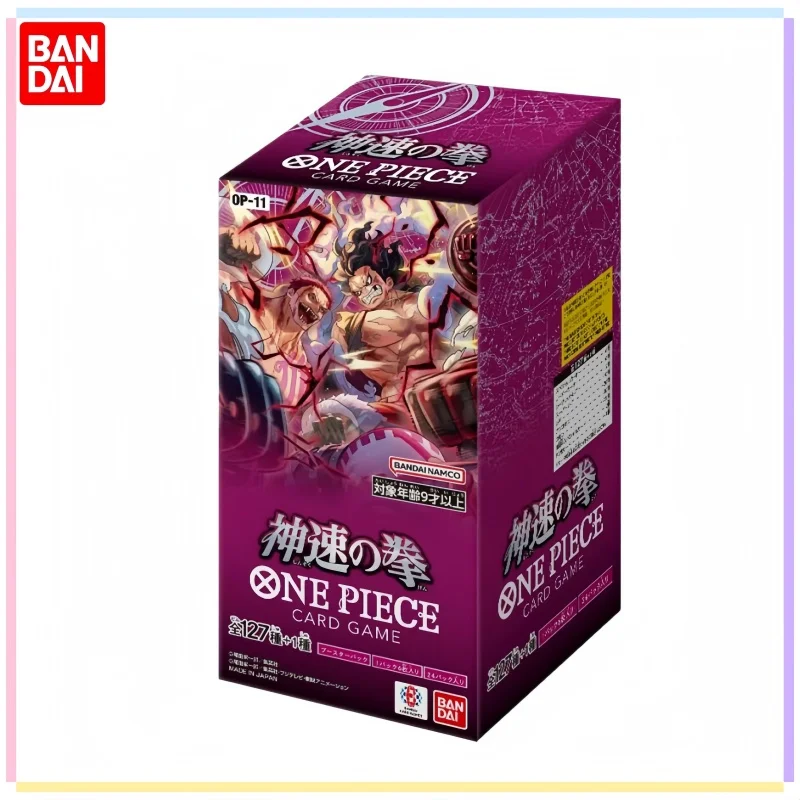 BANDAI JAPAN Anime ONE PIECE Card Game A Fist of Divine Speed OP-11 Booster BOX Limited TCG Collectible Cards 6 Cards Per Pack