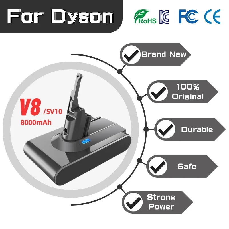 

21.6V Replacement Lithium battery For Dyson Battery V6 V7 V8 V10 SV09 SV11 SV10 SV12 DC59 Vacuum Cleaner Chargeable Battery