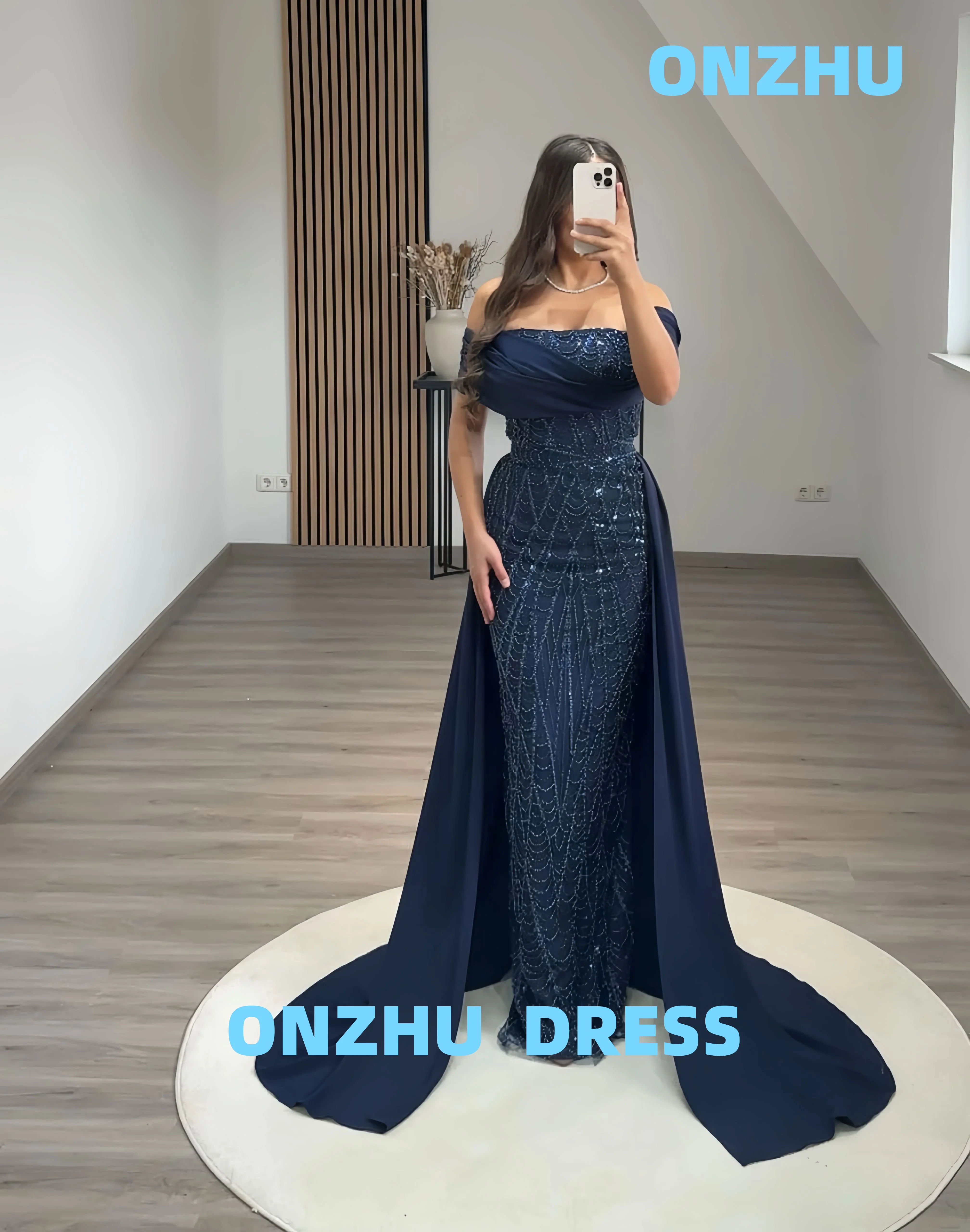 

Customized strapless sleeveless mermaid detachable tail amanda 's novias luxurious evening dresses women evening dress