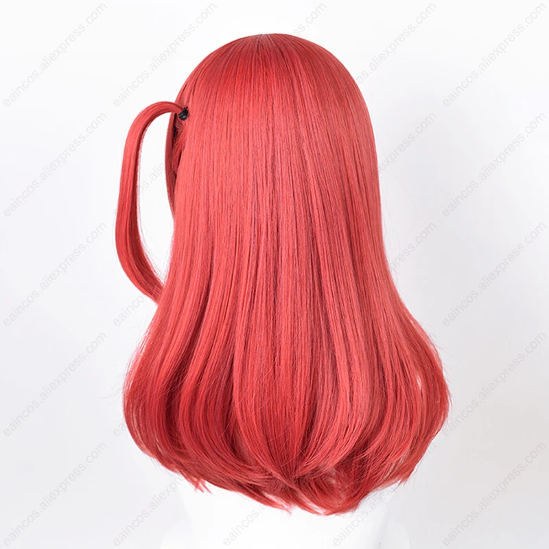 Anime Kita Ikuyo Cosplay Perruque, Cheveux Courts Rouges, Perruque Synthétique, Degré de Chaleur, 50cm