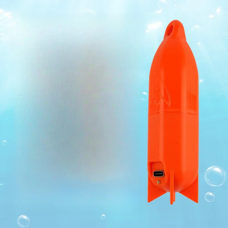 Heavy muddy water high light with no light, visible float, visible anchor rod high light without red dots