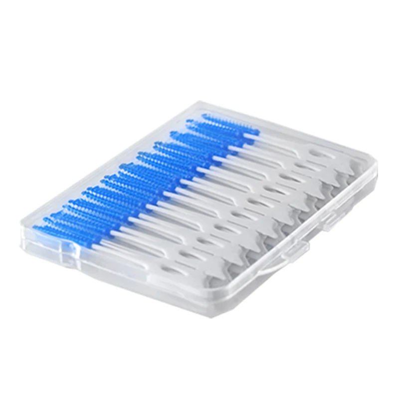 Oral Care Toothpick Interdental Brushes Plaque Remove Teeth Floss Oral Hygiene Teeth Cleaning Soft Rubber Bristle 20/40PCS