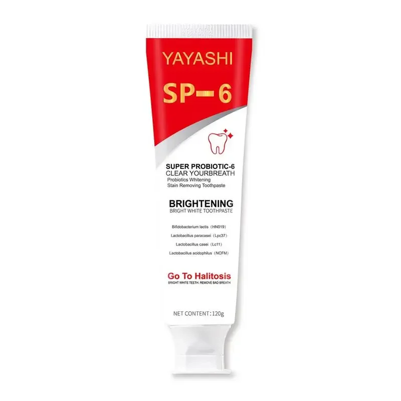 Dentifrice probiotique blanchissant les dents SP-6, élimine la plaque dentaire, blanchiment des dents SAF, hygiène buccale propre, haleine fraîche, 120g