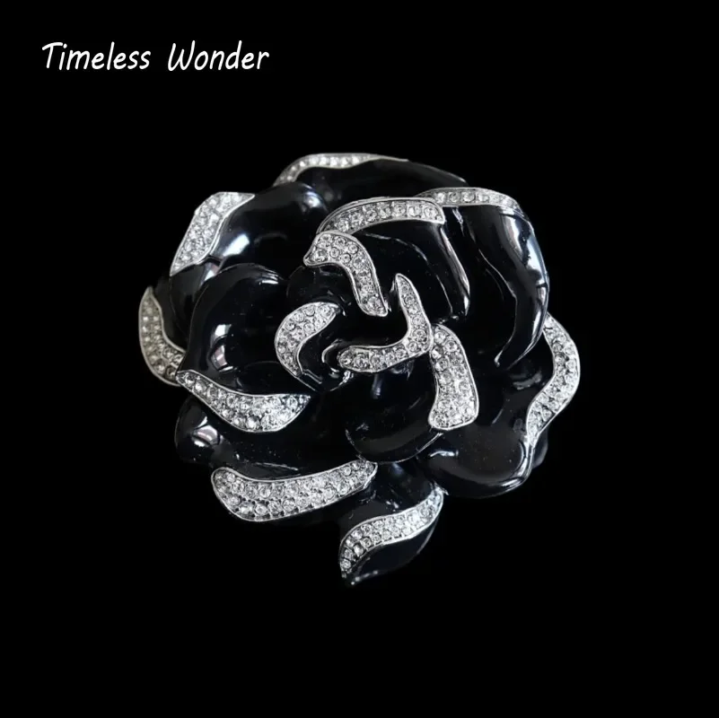

Timeless Wonder Fancy Zircon Enamel Floral Brooch Pins for Women Designer Jewelry Runway Top Trendy Cute Rare Sweet Mix 3523