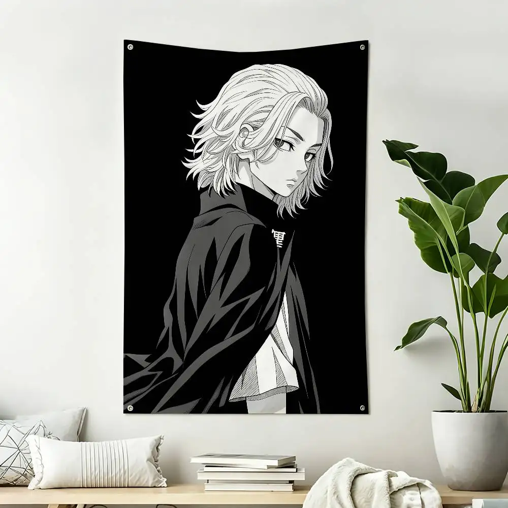 M-Mikey Toman Tokyo-R-Revengers Home Decor Wall Hanging Vertical Flags Indoor Outdoor