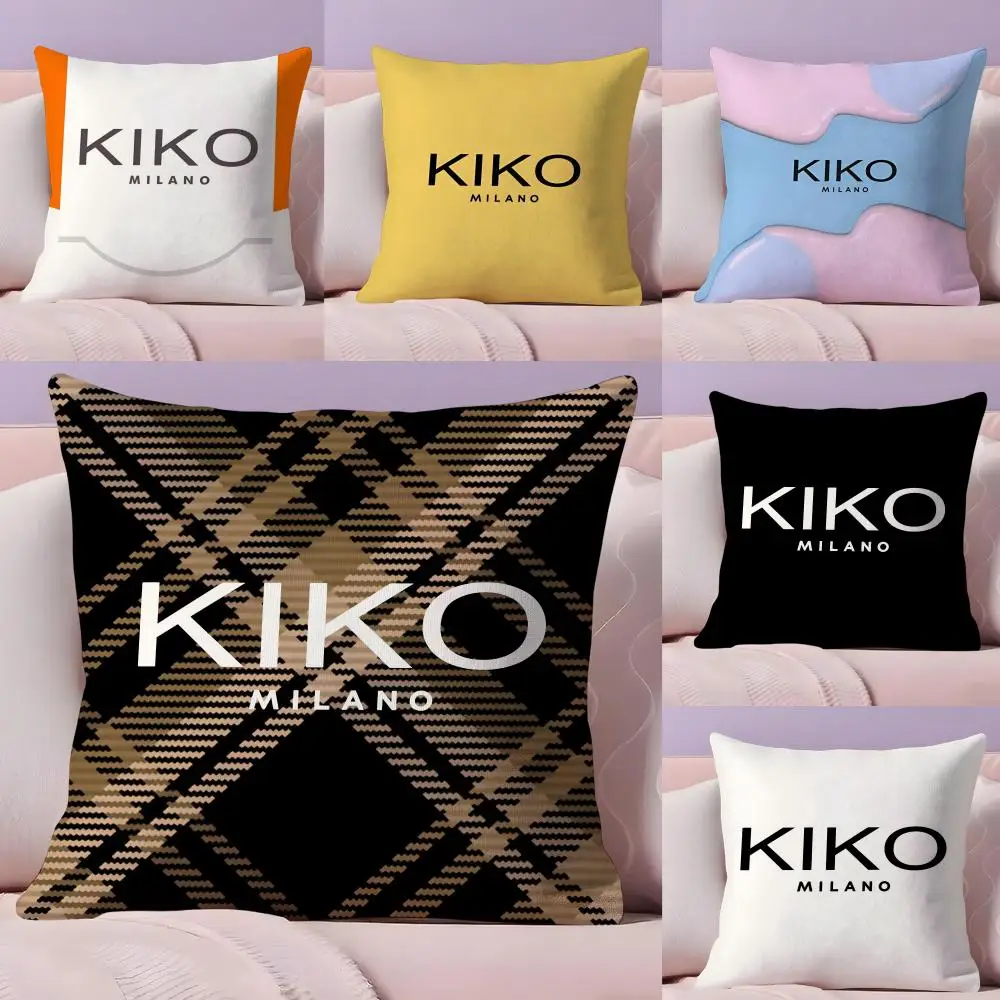 

Cosmetics Brand K-Kiko Pillow Case Plush Fabric Soft Double-Sided Printed Sofa Warm Winter Home Gift Cushion Cover