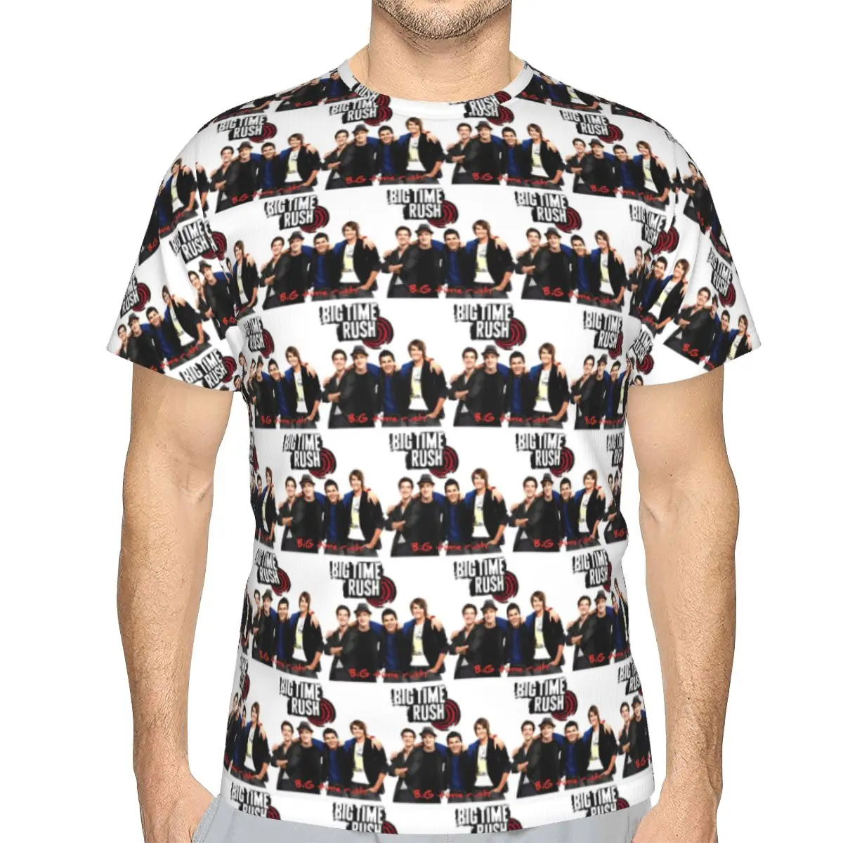 100% Cotton Big Time Rush Music Band Tour Logo T-Shirt Men's Funny T Shirt Men Crew Neck Summer Shirts Tops