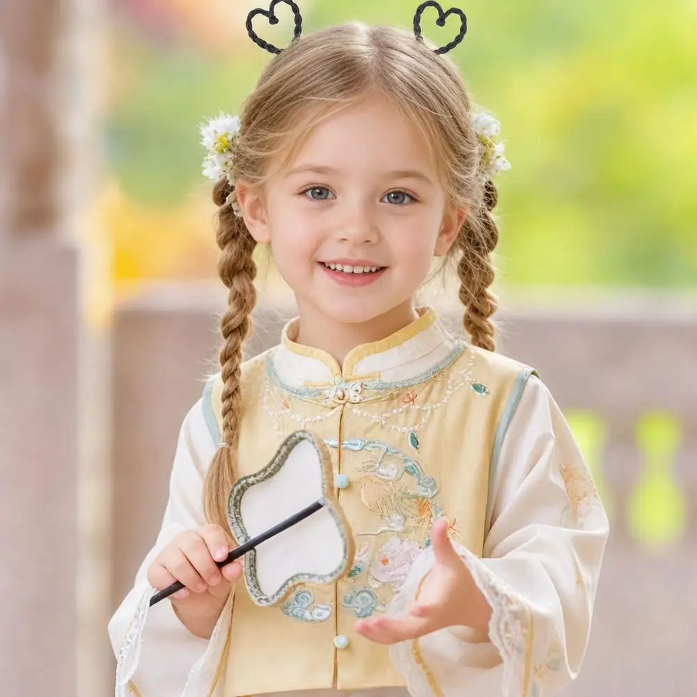 1/2pcs Love Braid Children's Wig Women's Simulated Hair Silk Love Braid Headwear Ancient Han Costume Fried Dough Twists Braid