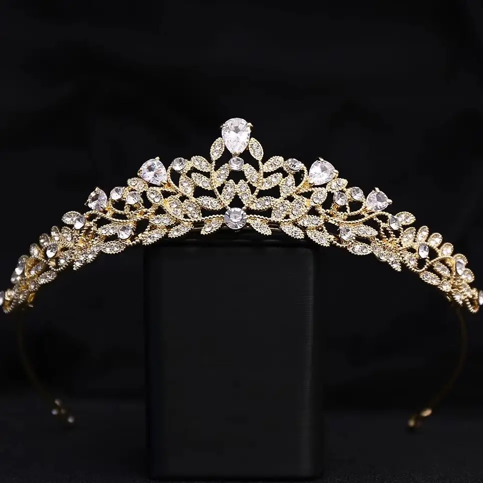 DIEZI Baroque Princess Luxury AAA Zircon Tiara For Women Wedding Party Elegant Bridal Bride Crown Hair Accessories