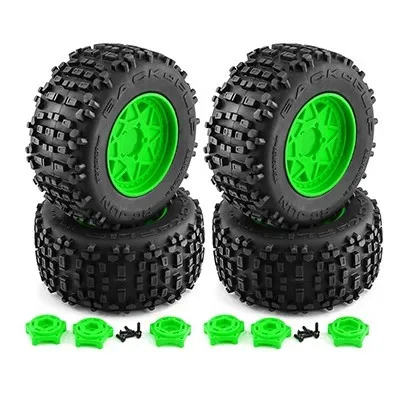 4 SZTUK 173mm 1/7 1/8 Monster Stunt Truck Tire z sześciokątnym kołem 12mm 14mm 17mm do Traxxas Sledge ARRMA KRATON Outcast Tamiya