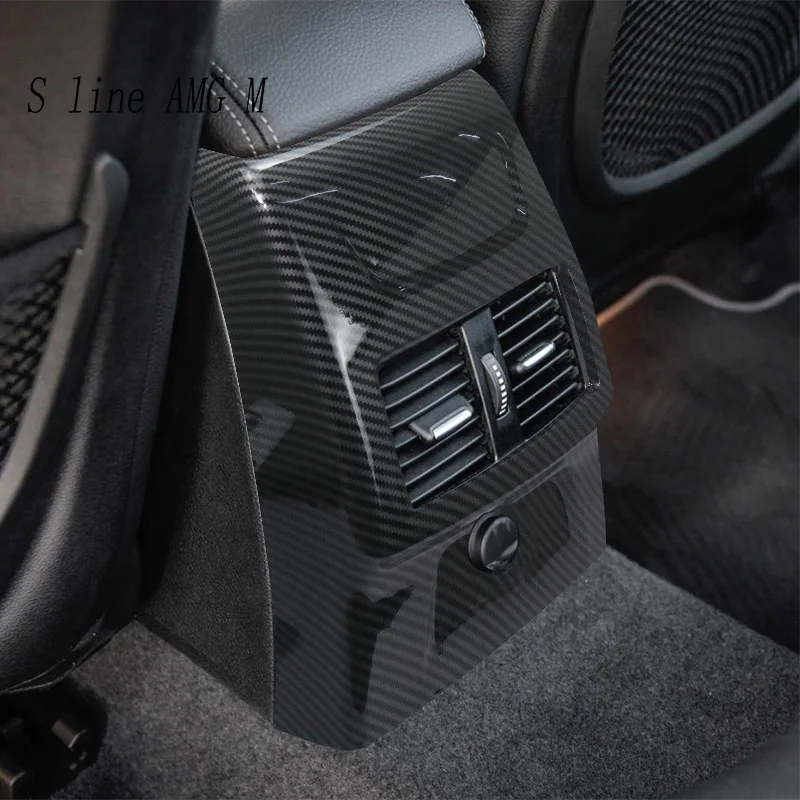 

Car Styling Carbon fiber Rear Air Conditioning Vent Outlet Protective Cover Stickers For BMW 1 Series F52 2017-2022 Accessories