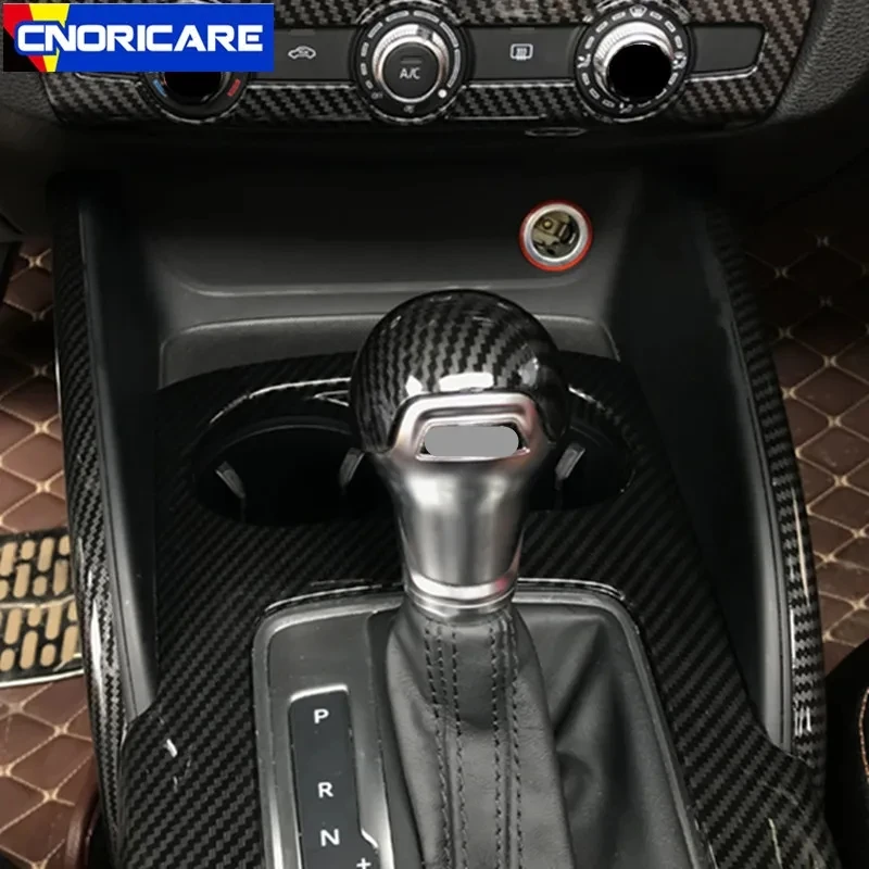 

Carbon Fiber Pattern Gear Shift Knob Lever Trim Cover Sticker for Audi A3 8V Q2 S3 TT 2016 2017 2018 2019 2020 Car Accessories