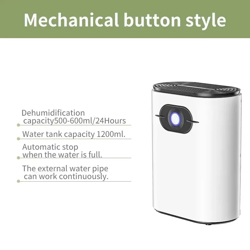 

220V 1200ml Large Capacity Small Semiconductor Dehumidifier Household Automatic Stop Moisture-proof Electronic Dehumidifier