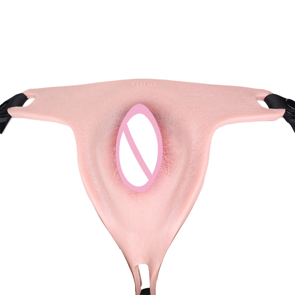 ANOSX Silicone Chastity Cage Vagina Wish Sissy Cock Cages Male Chastity Belt Penis Sleeve Realistic Clitoris Sex Toys For Men