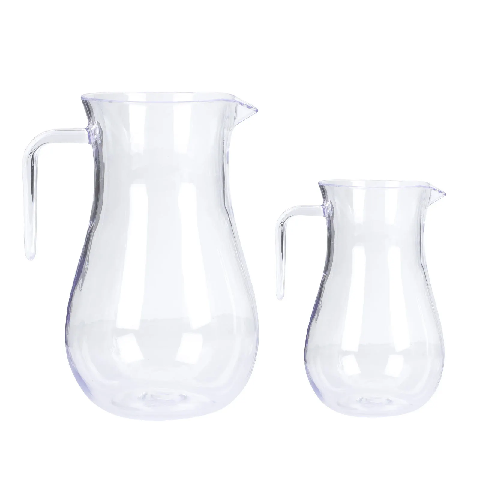 

2Pcs Transparent Acrylic Wine Pitcher Water Jug Red Wine Iced Tea Juice Beverage Cooler Large Capacity