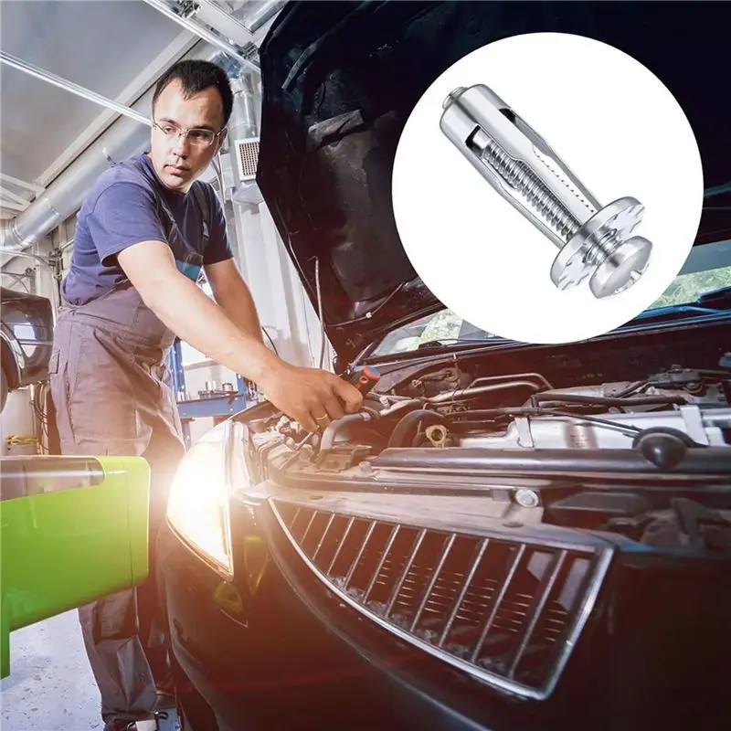 DT17 80pcs M5 M6 M8 Jack Nuts Carbon Steel Expansion Screw for Nut Fasteners for Plate Frame Container Tag