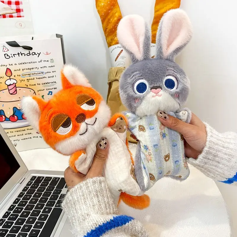 Juguete de peluche de zorro tumbado, muñeco de pingüino, muñeca de Animal PEQUEÑO de oficina, regalo curativo
