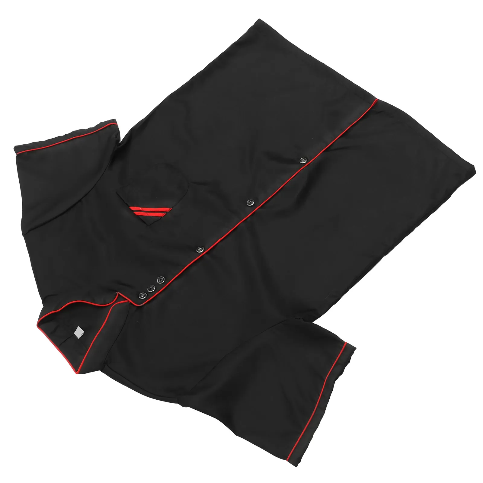 

Премиум-куртка шеф-повара с короткими рукавами для мужчин и женщин, спецодежда для кейтеринга, ресторанов, отелей, кухонь, маслоотталкивающая, легко моющаяся, черная, размер XXXL