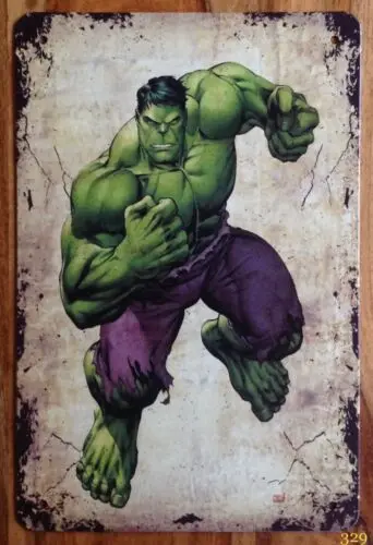 The Hulk Metal Sign Retro Pub Bar Vintage Beer Garage Shed Sign Bedroom 20x30cm