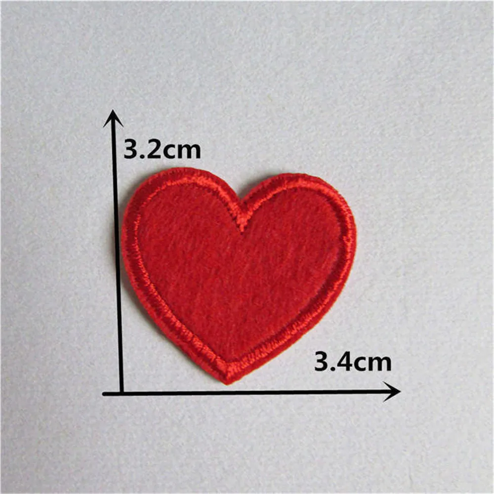 hot sell red peach heart Hot melt adhesive clothhing patches applique embroid DIY clothing accessories 1pcs sell Free shipping