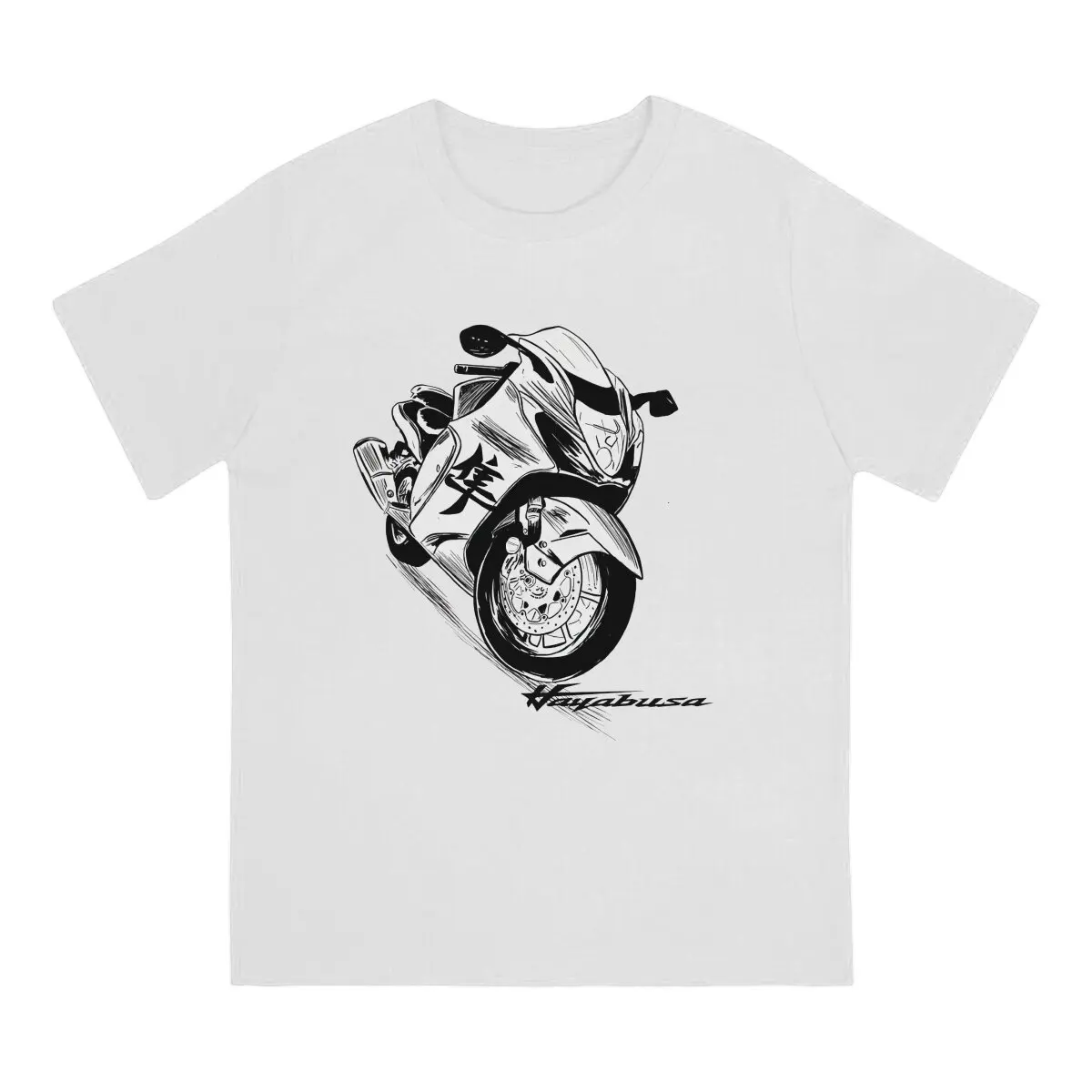 Men T-Shirt Motorbike Hayabusa Vintage 100% Cotton Tees Short Sleeve Hayabusa T Shirts Crewneck Tops Birthday Gift