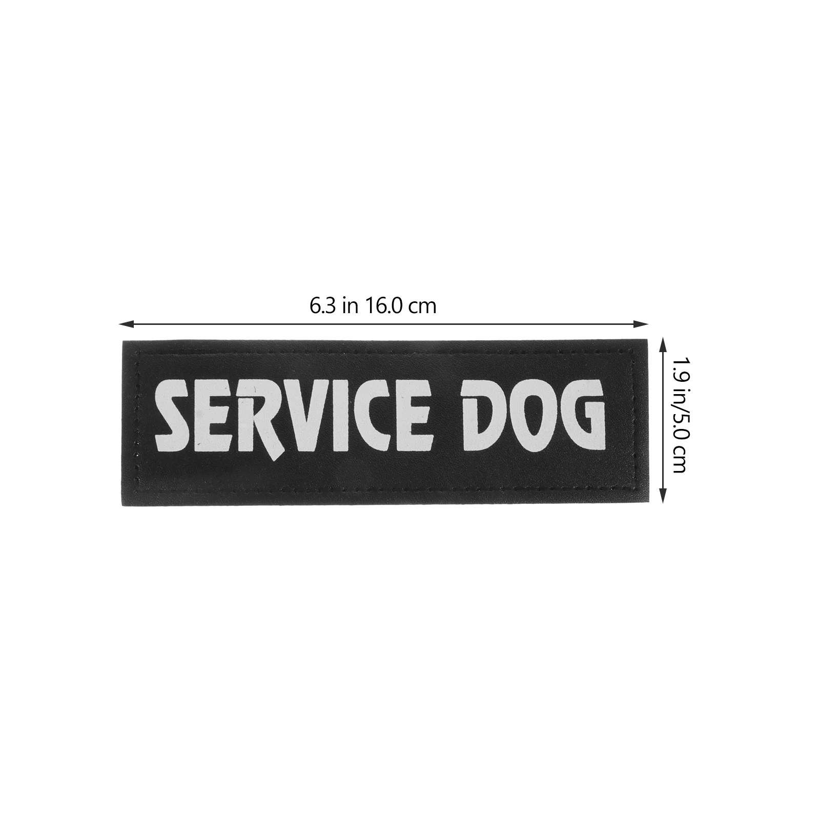 2 Pcs Stickers Pet Harness Service Dog Patch Reflective Patches Vest Supplies Black Work