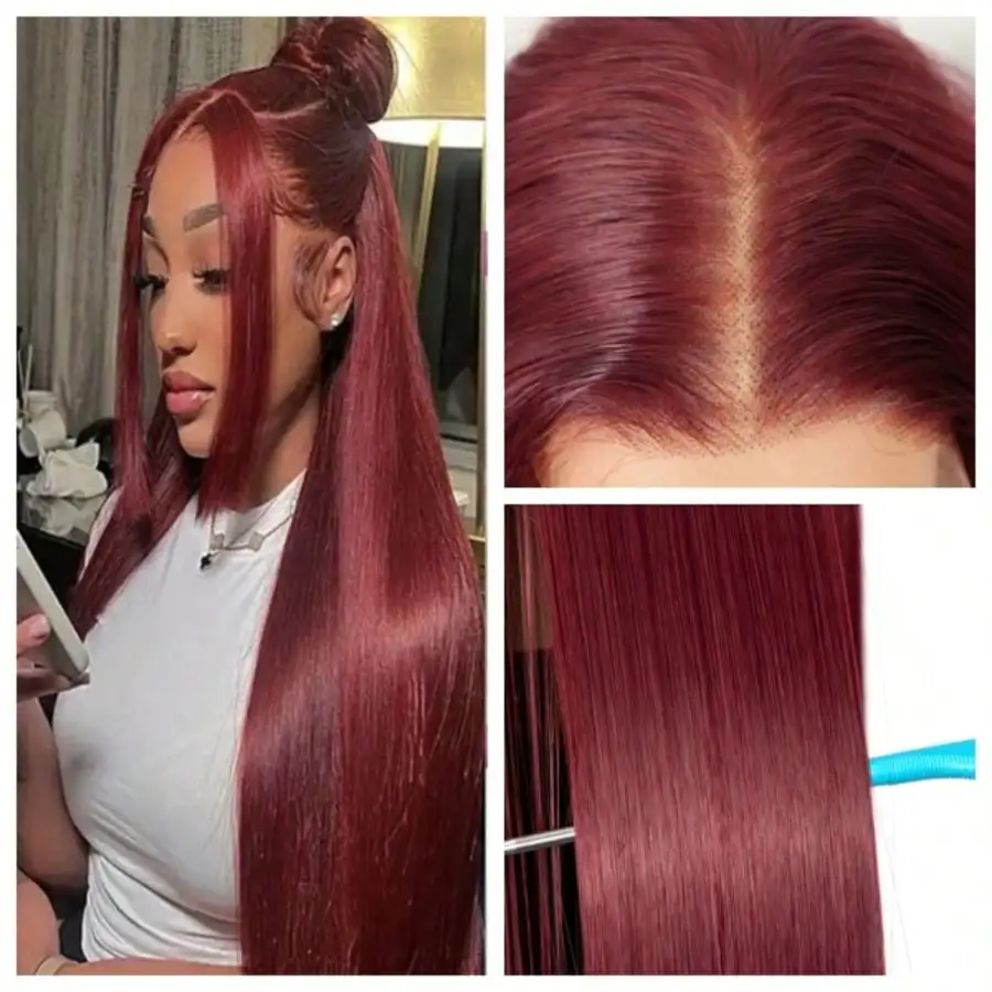 

Soft 26inch 180%Density Black 13*4 Synthetic Hair Front Lace Wig With Baby Hair Glueless Heat Resistant And Breathable Synthetic
