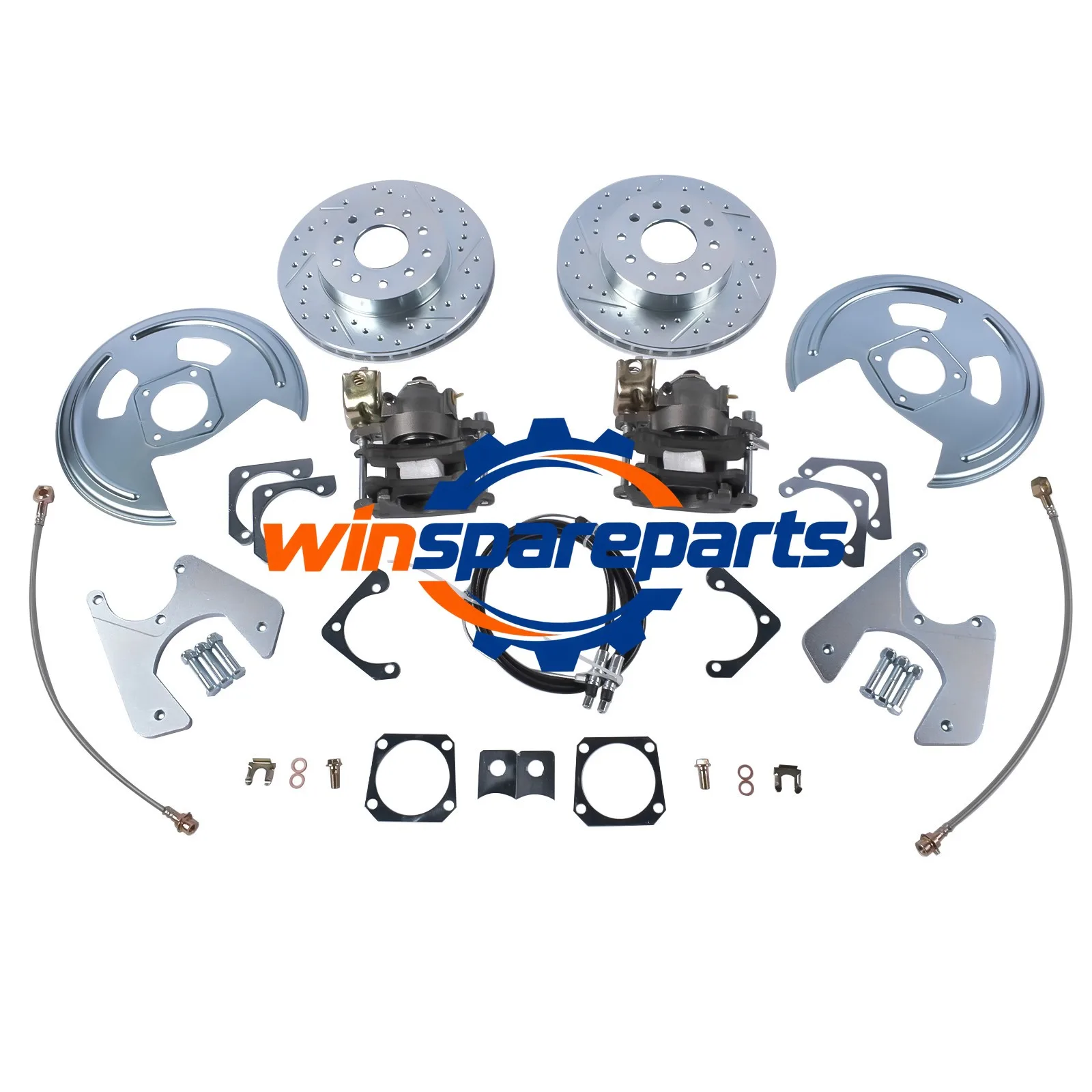 For 1970-81 F-Body Camaro Firebird Rear Axle Disc Rotors Brake Conversion Set