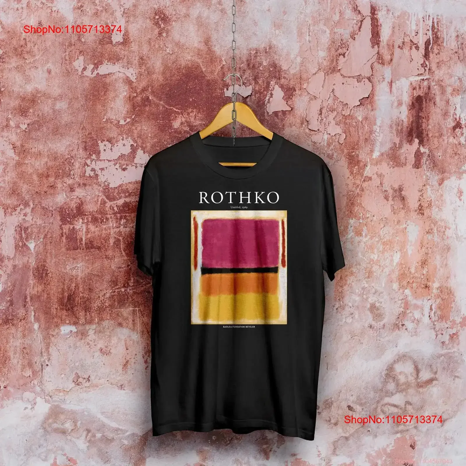T shirts Mark Rothko Untitled Heavy Cotton Shirt black artwork vintage Washed Versatile Casual Stylish designer clothes