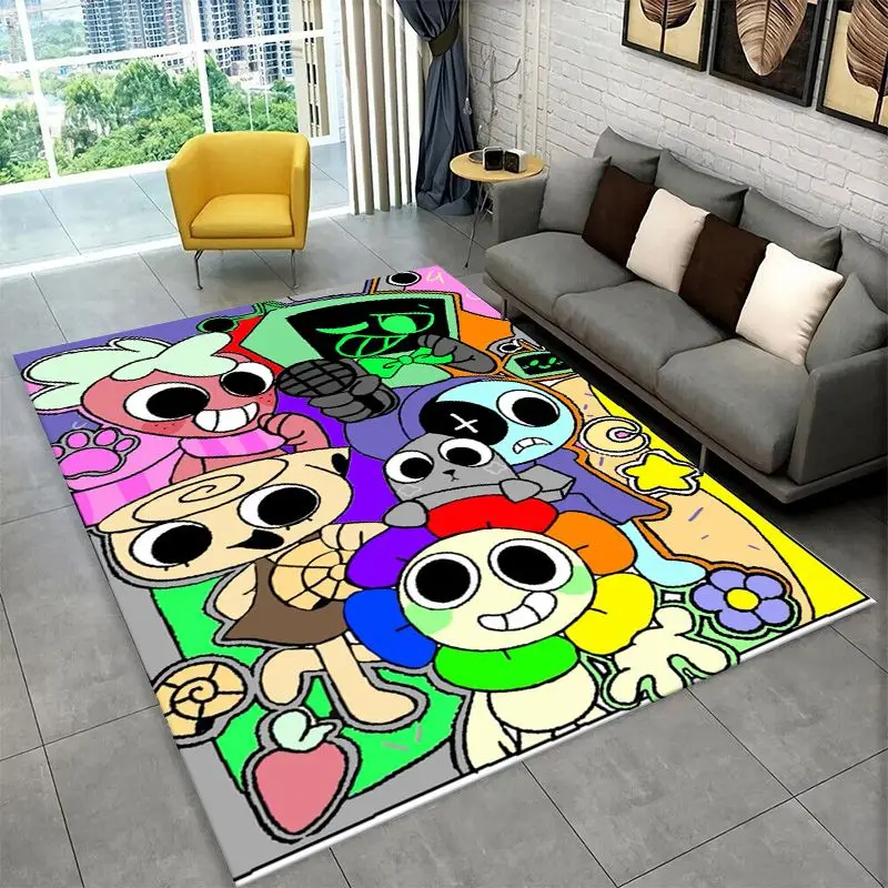 Game Dandy World Cartoon Non-Slip Area Rug for Living Room,Bedroom,Playroom,Soft Carpet Floor Mat Home Decor Rug  Room