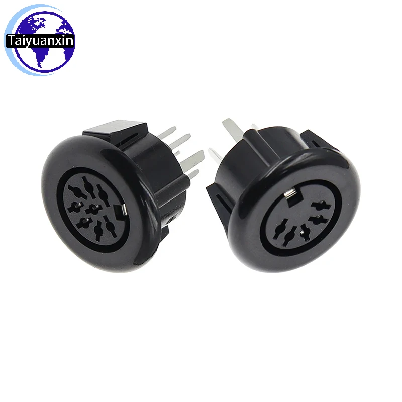 100PCS DS-5-07A 5/8 Pole Round Socket S Video Connector DIN Female Jack Soldering Type Socket Holder
