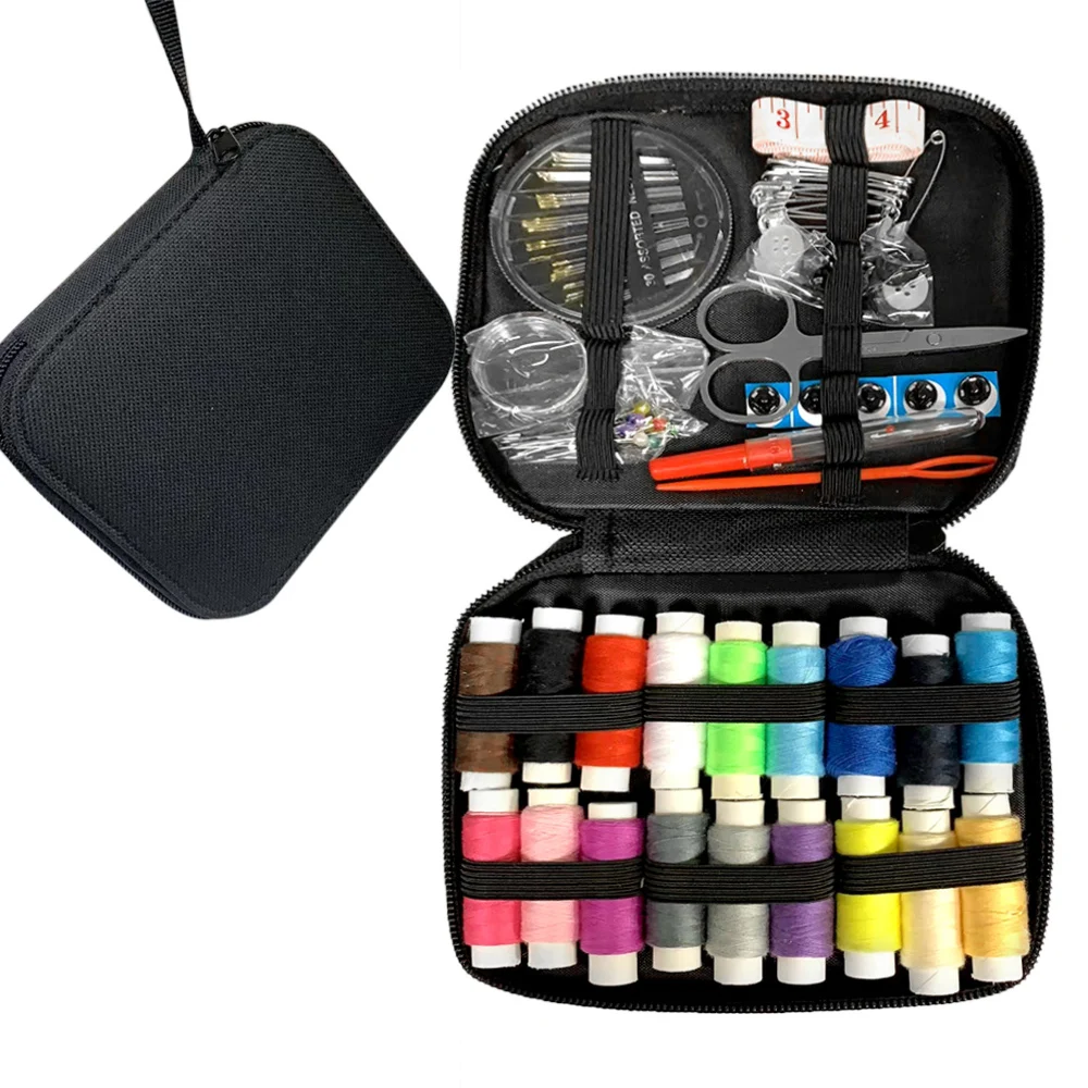 

85 Handbag Portable Sewing Box Set For Home Sewing Tools Black Suitable For DIY Handmade Projects At Home And On The Road