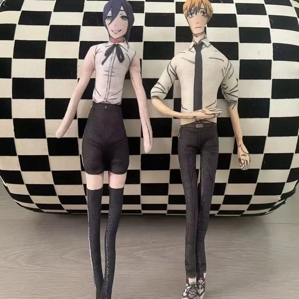 Motosierra de Anime para hombre Denji Makima Hayakawa Aki Power Reze, muñeco de Cosplay, muñecos de peluche, forma giratoria abstracta, accesorio de habitación de 28cm