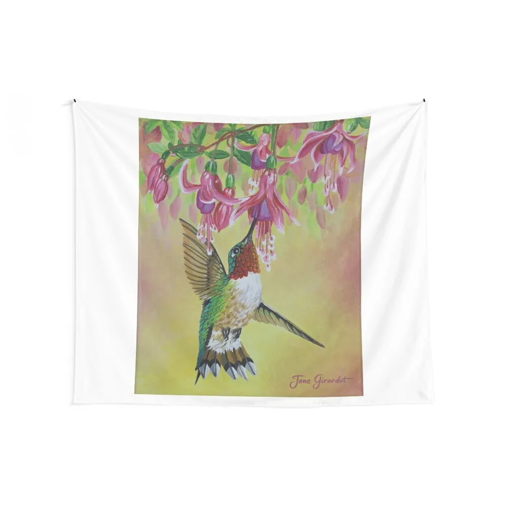 Anna's Hummingbird 3 Tapestry Living Room Decoration Carpet Wall Wallpaper Bedroom Tapestry