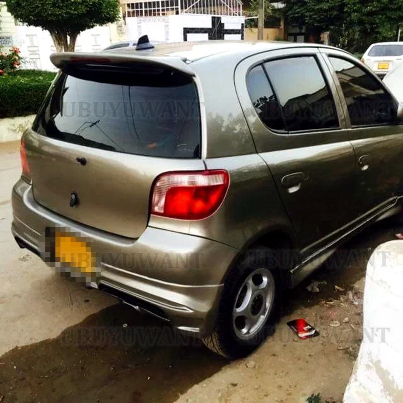 Use For Toyota Vitz Spoiler Rear Trunk Lid Car Spoiler Wing 2002--2013 ABS Material Customize Color DIY Paint Sport Car Spoiler