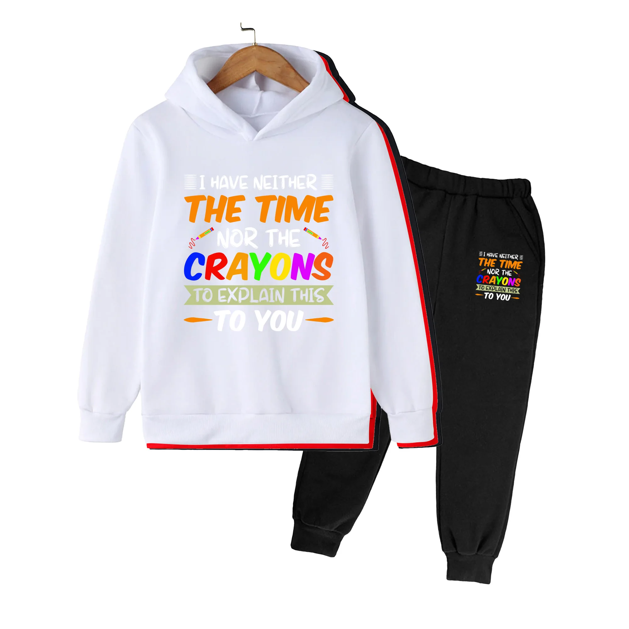 Kids Hoodie & Pants Set, Colorful 