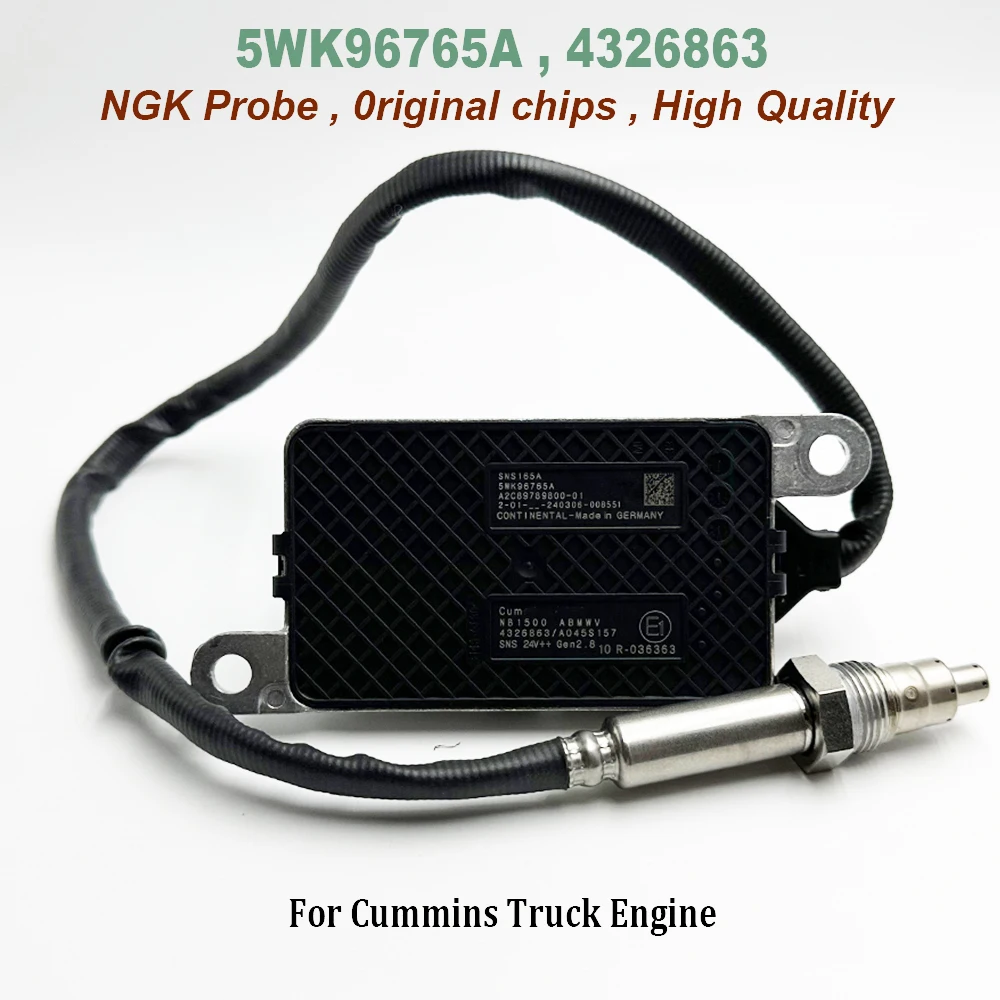 High Quality Chips For NGK Probe 5WK96765A 4326863 Nitrogen Oxygen NOX Sensor for C-ummins Truck Engine 5WK96765B A2C95913000-01