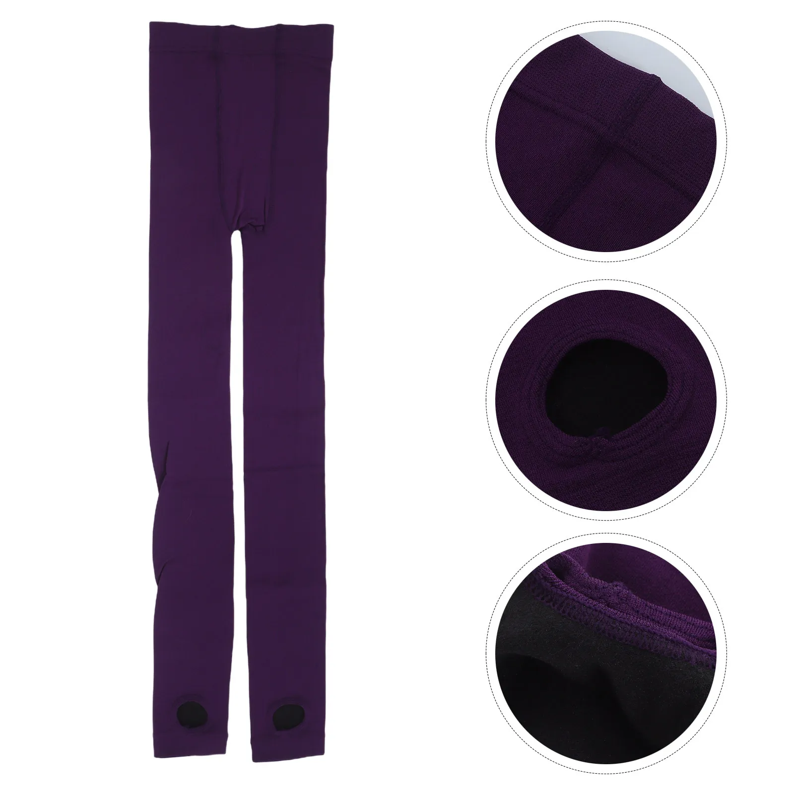 Immagine 4: Lady Women Winter Warm calze collant collant collant Step on Leggings elastici (viola)