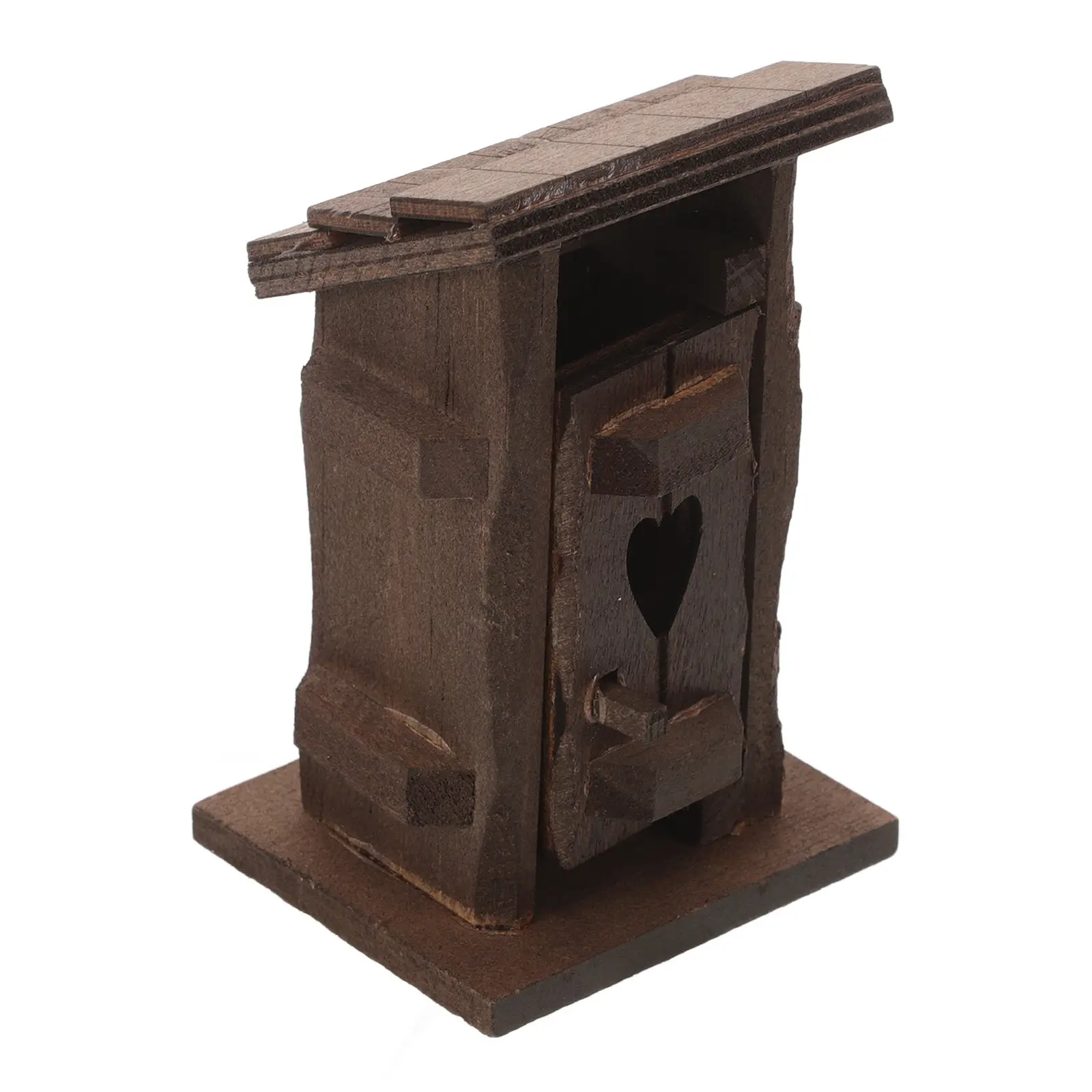 

Миниатюрный деревянный домик с соломенной крышей 1:12, статуэтка для кукольного домика, миниатюрный туалет для ванной комнаты, коттедж для сказочного сада, миниатюры для песочницы