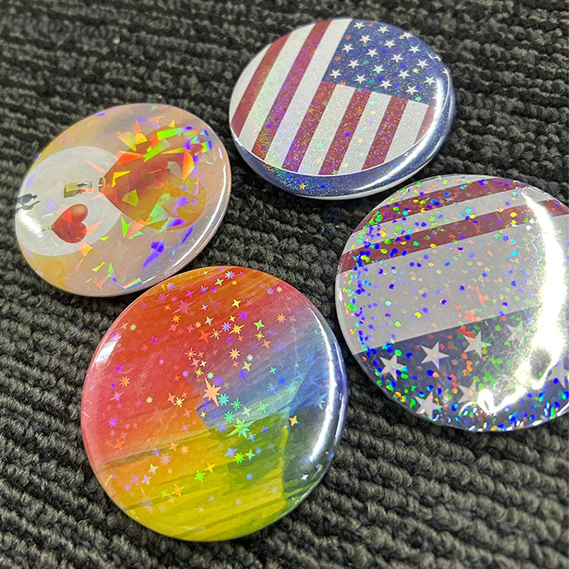100PCS 58mm/75mm Round Badge Protective Film PVC Transparent Covers Badge Button Parts for DIY Making Dia.70mm/Dia.86mm