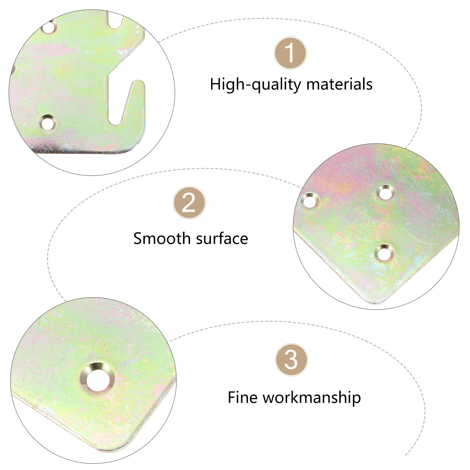 

4pcs Hook Hardware Fixings For Wooden Bed Frame Rust Proof Smooth Finish Easy Install Bracket Fittings Bed Accessories