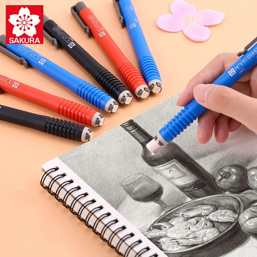 Gomas de borrar de Sakura de Japón, borrador de bolígrafo tipo prensa, XNEA, boceto de arte, pintura, borrador especial de alto brillo, suministros escolares, papelería para estudiantes