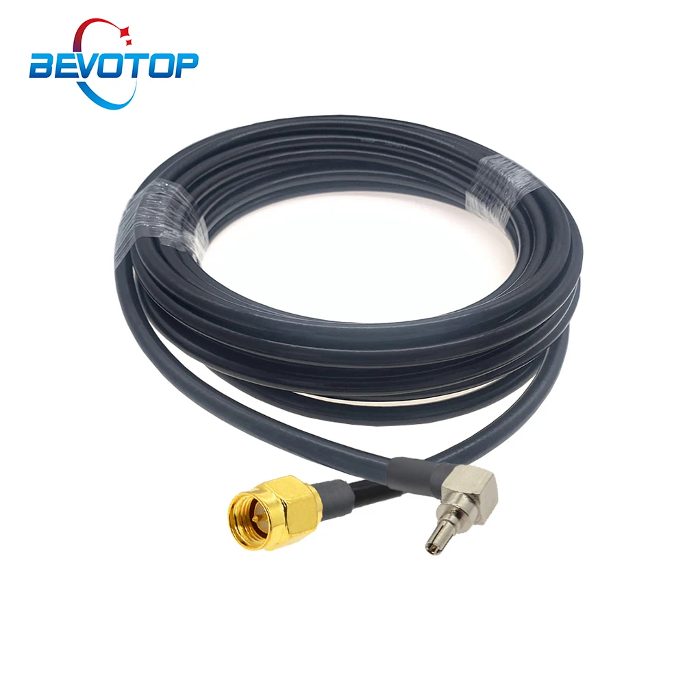 RG58 Cable SMA Male to CRC9 Male Right Angle Plug RF Coaxial Pigtail 3G Modem Extension Cord Adapter 0.5M 1M 2M 5M 10M 20M