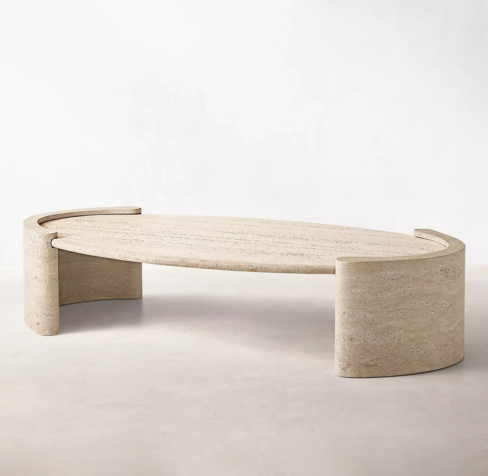 طاولة شاي بيضاوية بسيطة مصنوعة يدويًا من الرخام الطبيعي عالي الجودة أثاث داخلي من الحجر