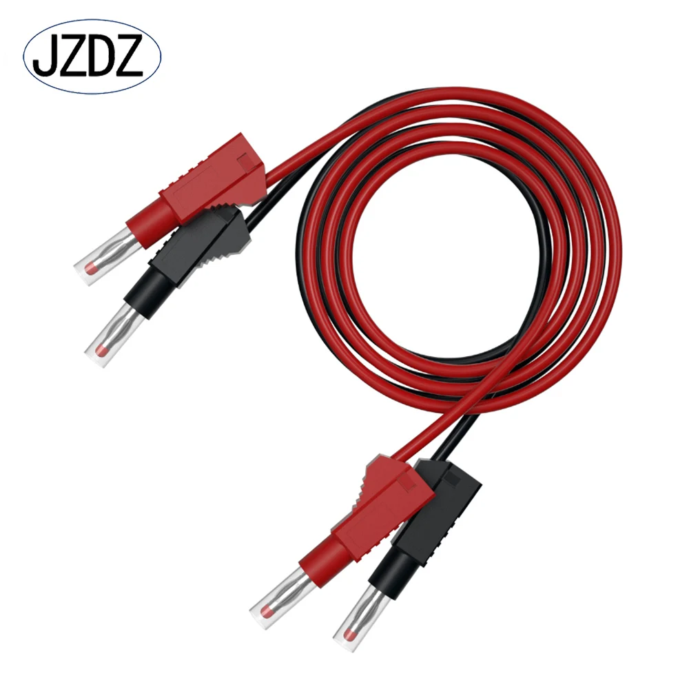 JZDZ 2 szt. Multimetr przewody pomiarowe kabel przewód połączeniowy bezpieczeństwo linii 4mm wtyczka bananowa chowane narzędzie testowe czerwony czarny DIY J.70022